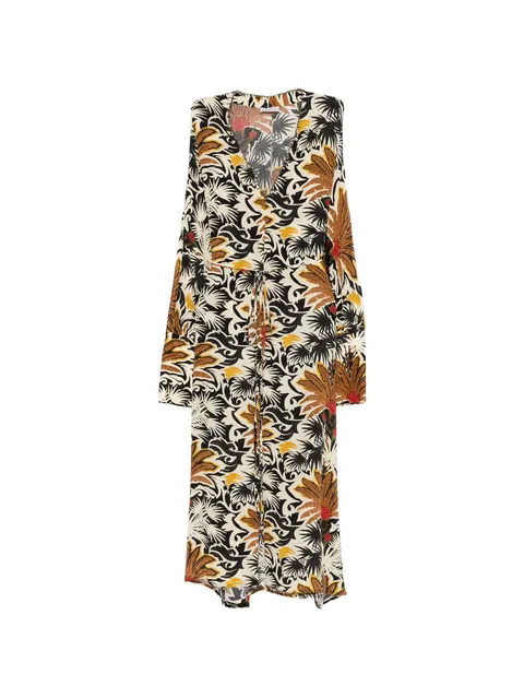 Cassandra floral-print beach maxi dress