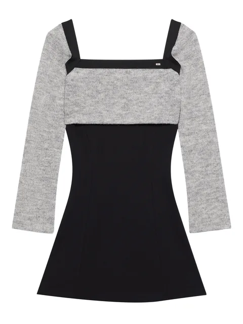 square-neck mini dress (two-piece)