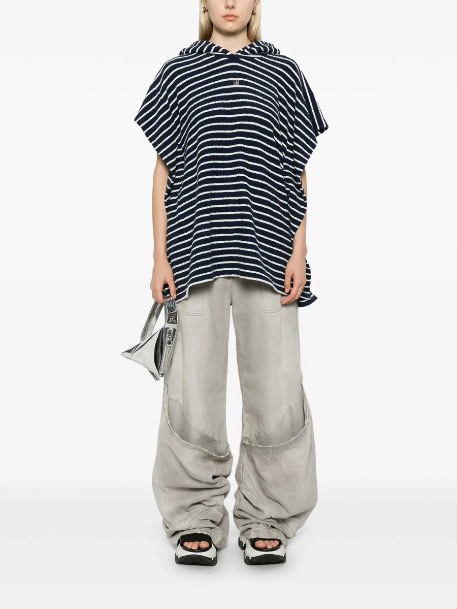striped towelling poncho 3