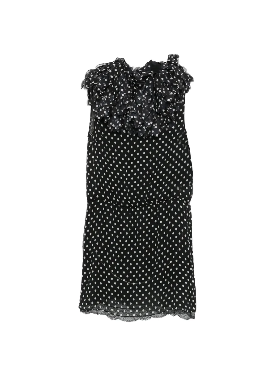 polka dot ruffled midi dress 2