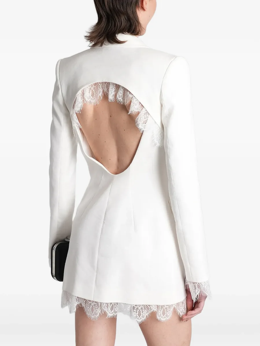 lace-trim cut-out mini dress 7