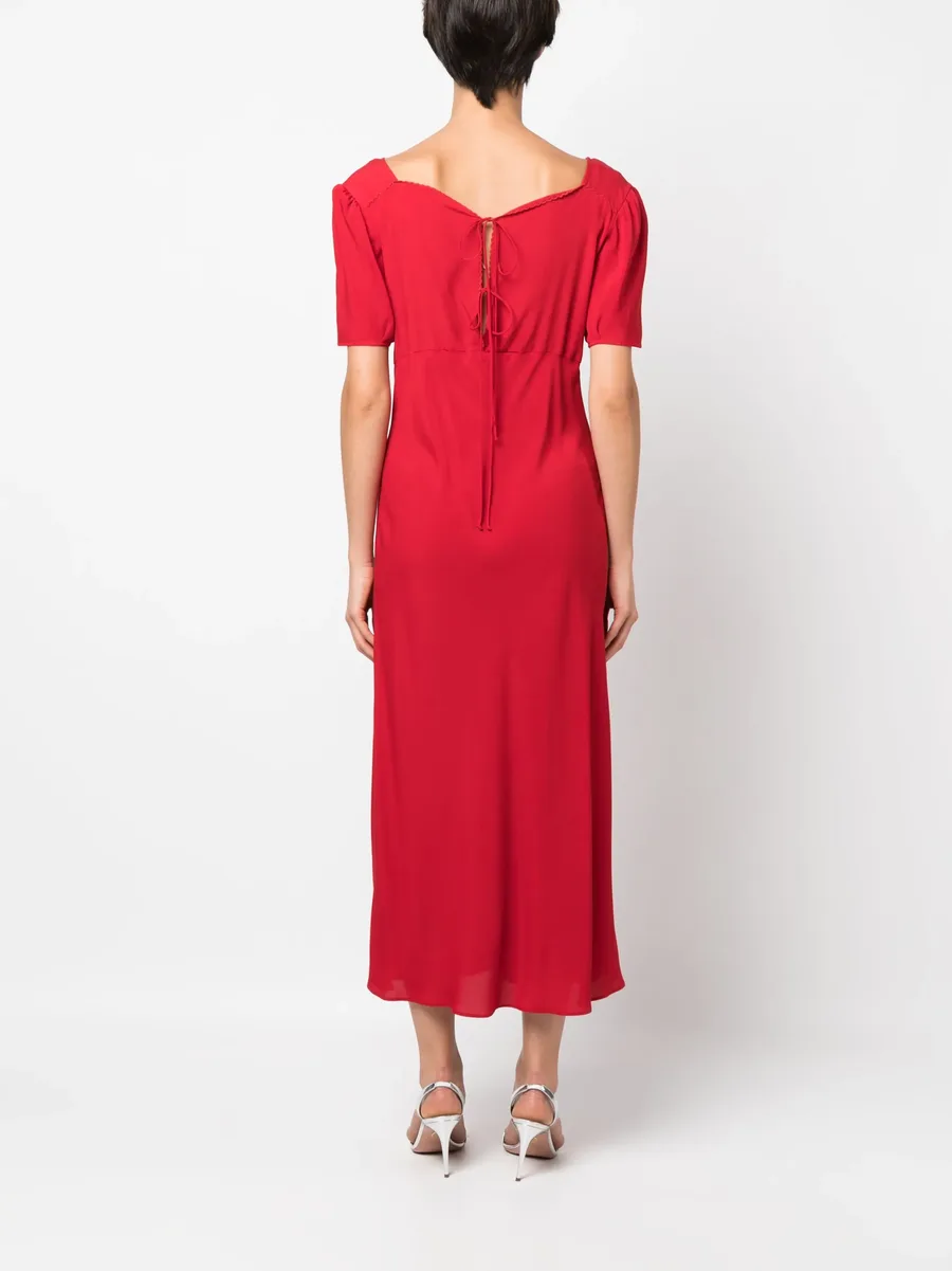 tie-fastening midi dress 8