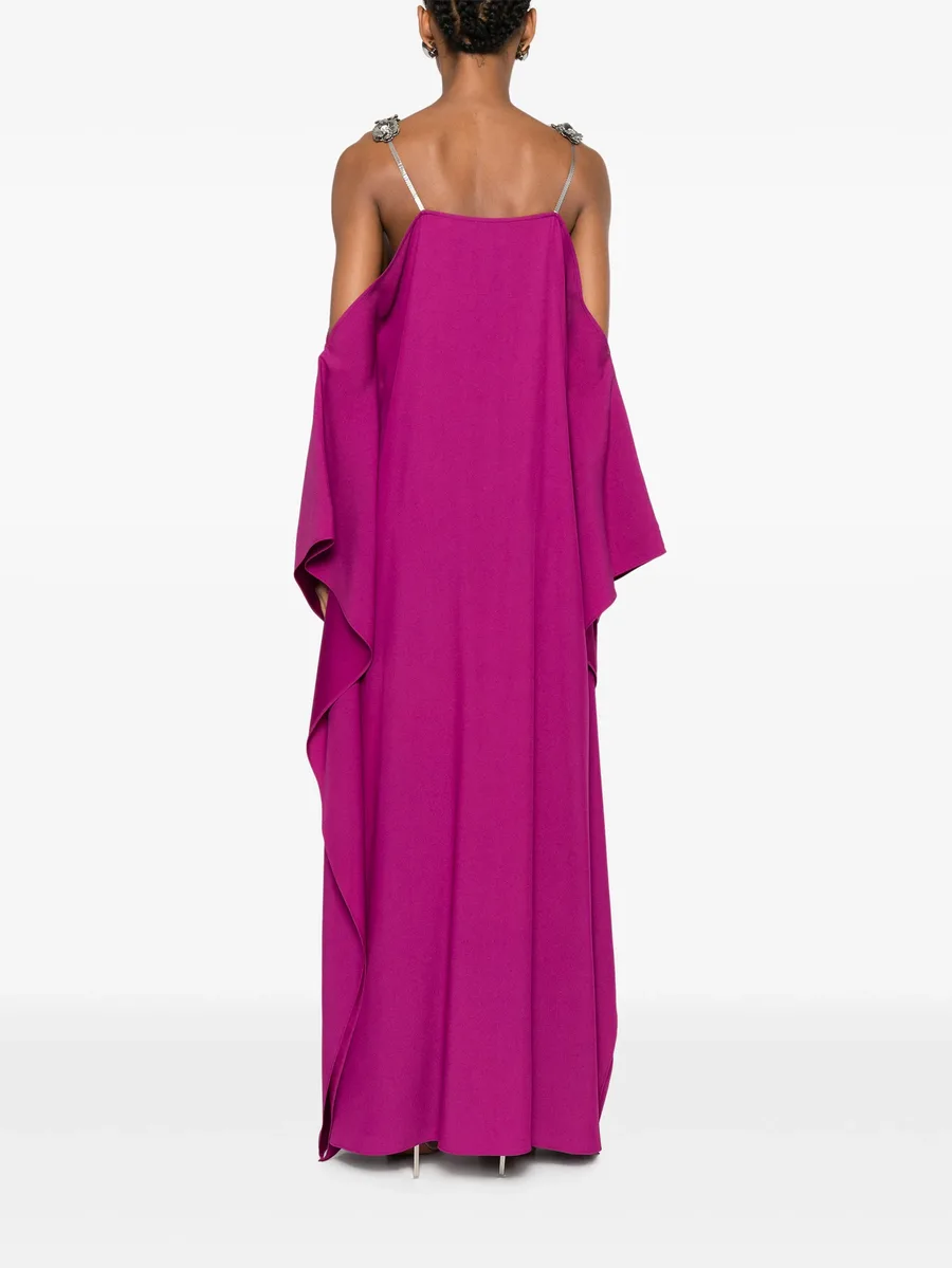 crystal-embellished cold-shoulder dress 8