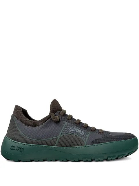 lace-up knitted sneakers