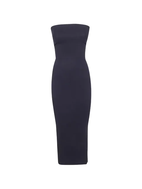 strapless midi dress