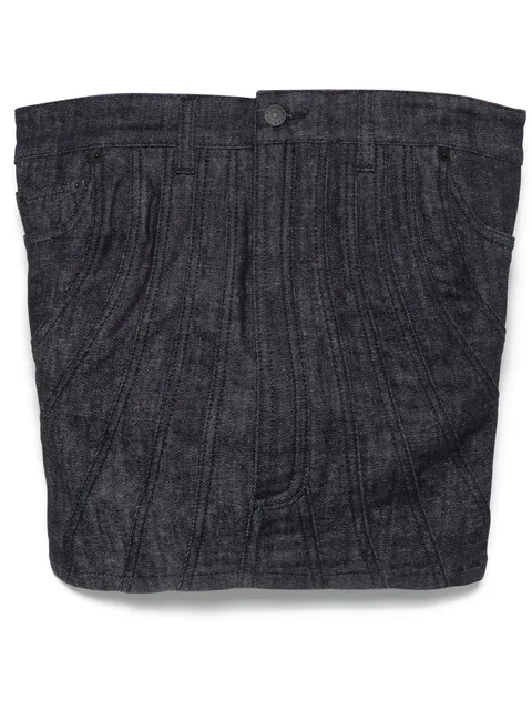 denim bustier top