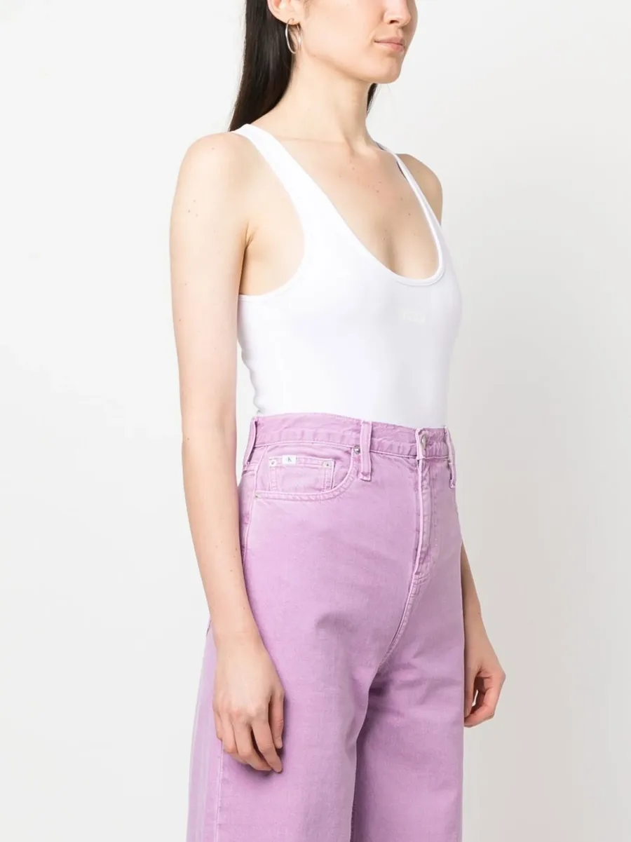 logo-print sleeveless bodysuit 6