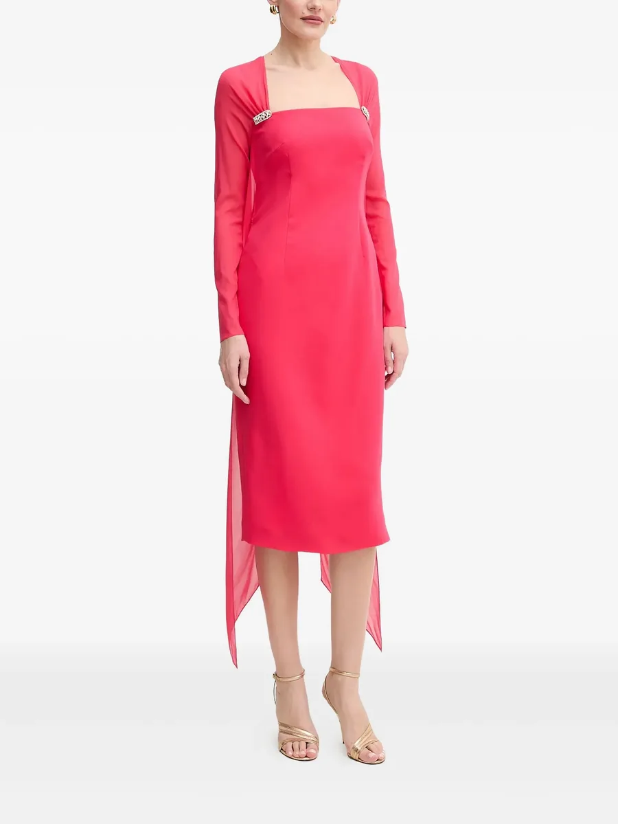 crystal-embellished long-sleeve midi dress 5
