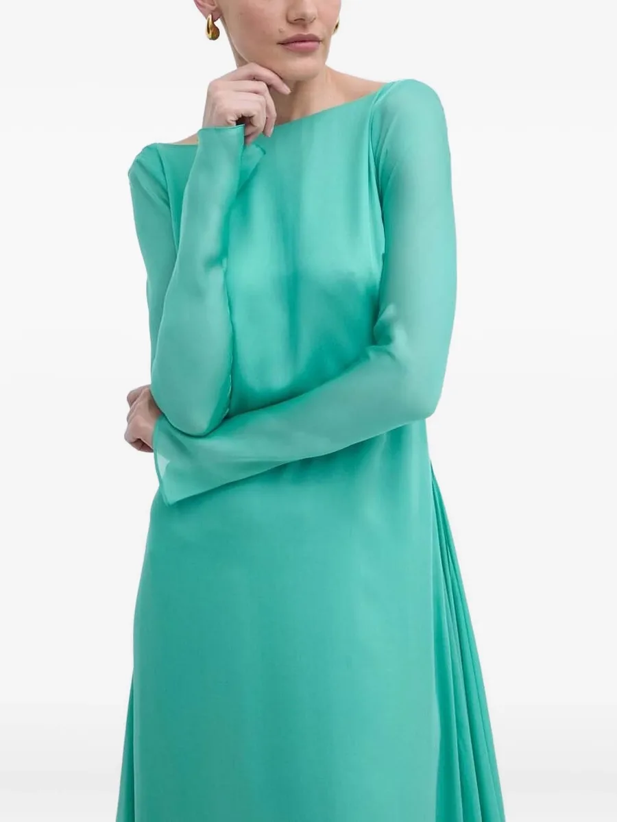 ruffled open-back maxi dress 8