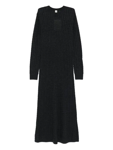 cable-knit maxi dress