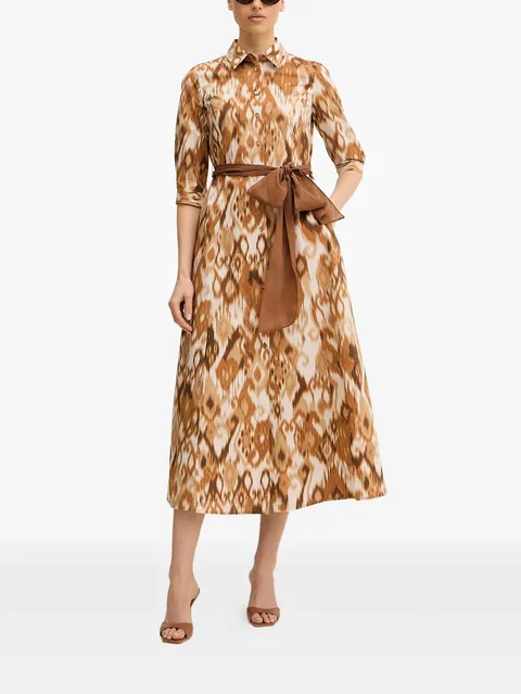 tie-waist pattern dress