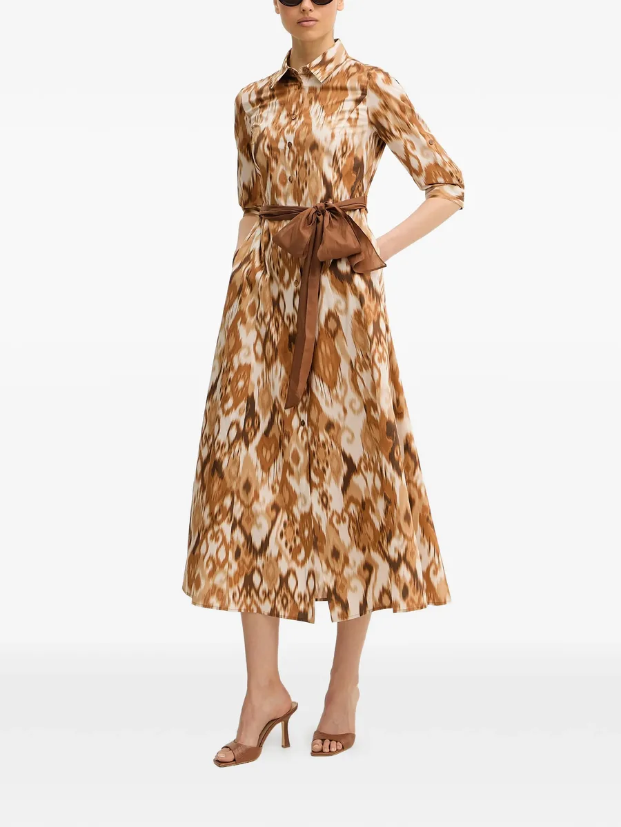 tie-waist pattern dress 4