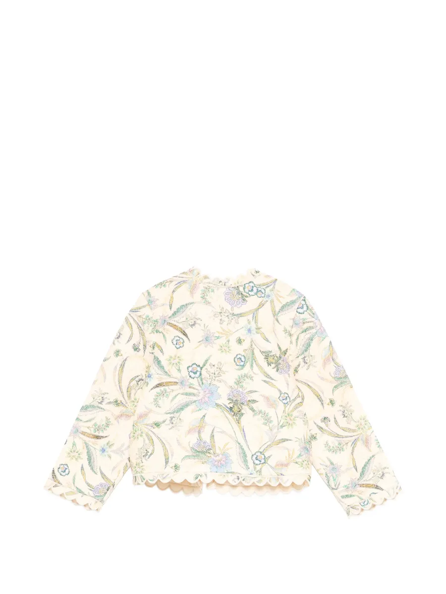 floral-print scalloped-trim jacket 4