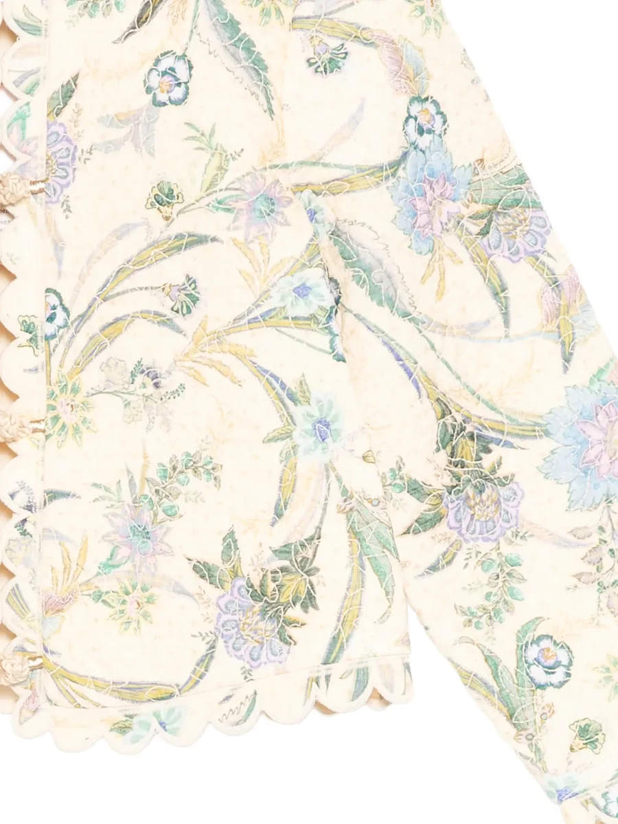 floral-print scalloped-trim jacket 6