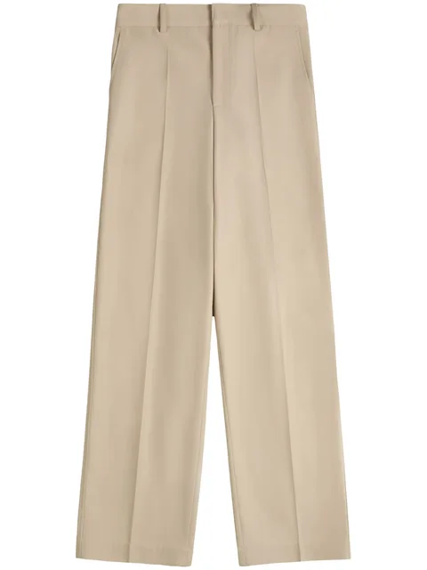 tailored straight-leg trousers