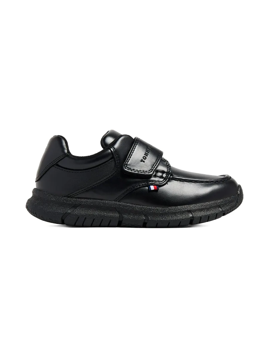 touch-strap leather sneakers 4