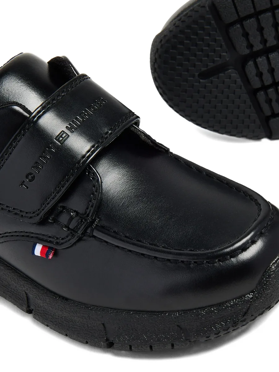 touch-strap leather sneakers 7
