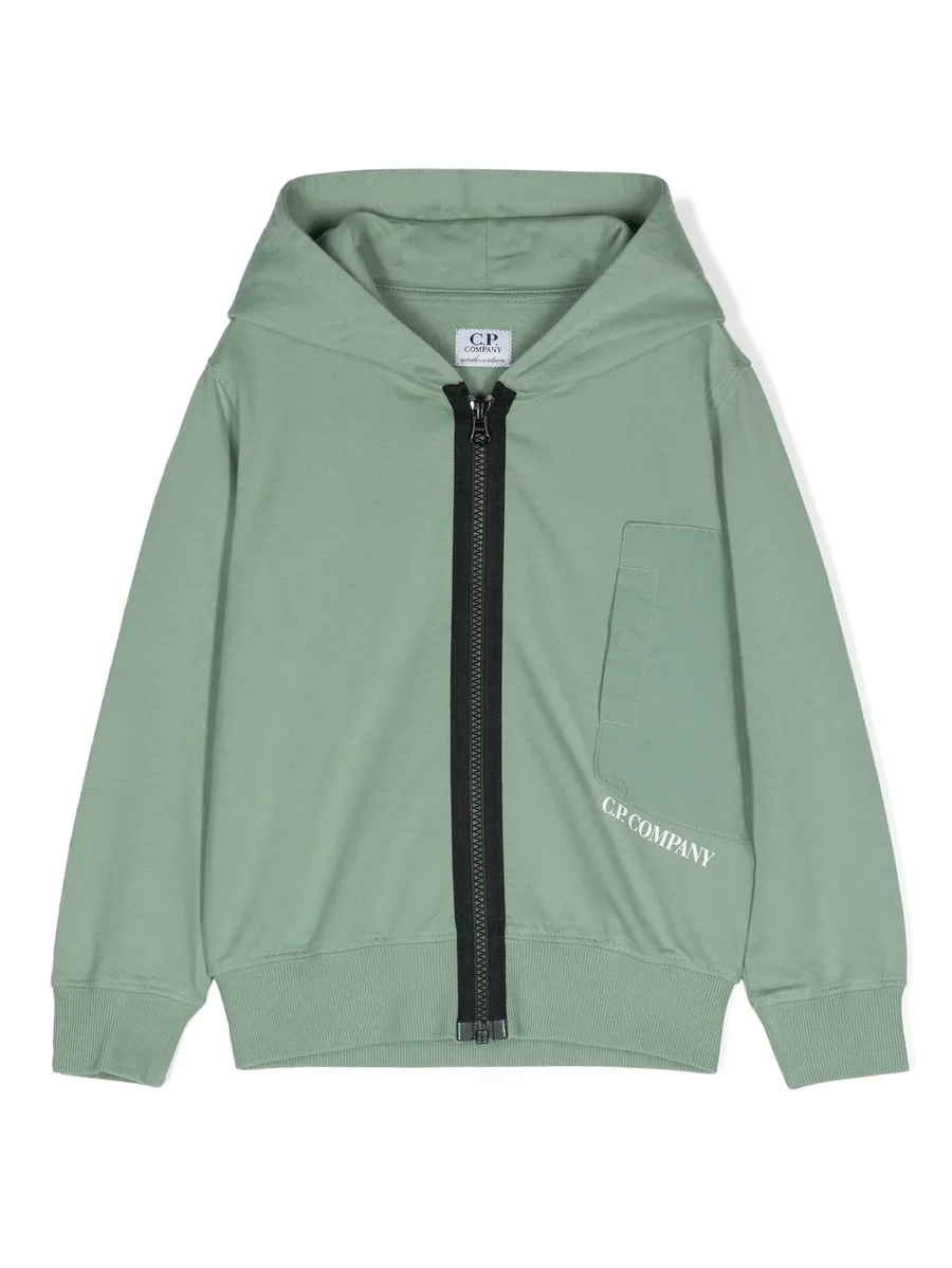 logo-print zip-up hoodie 2