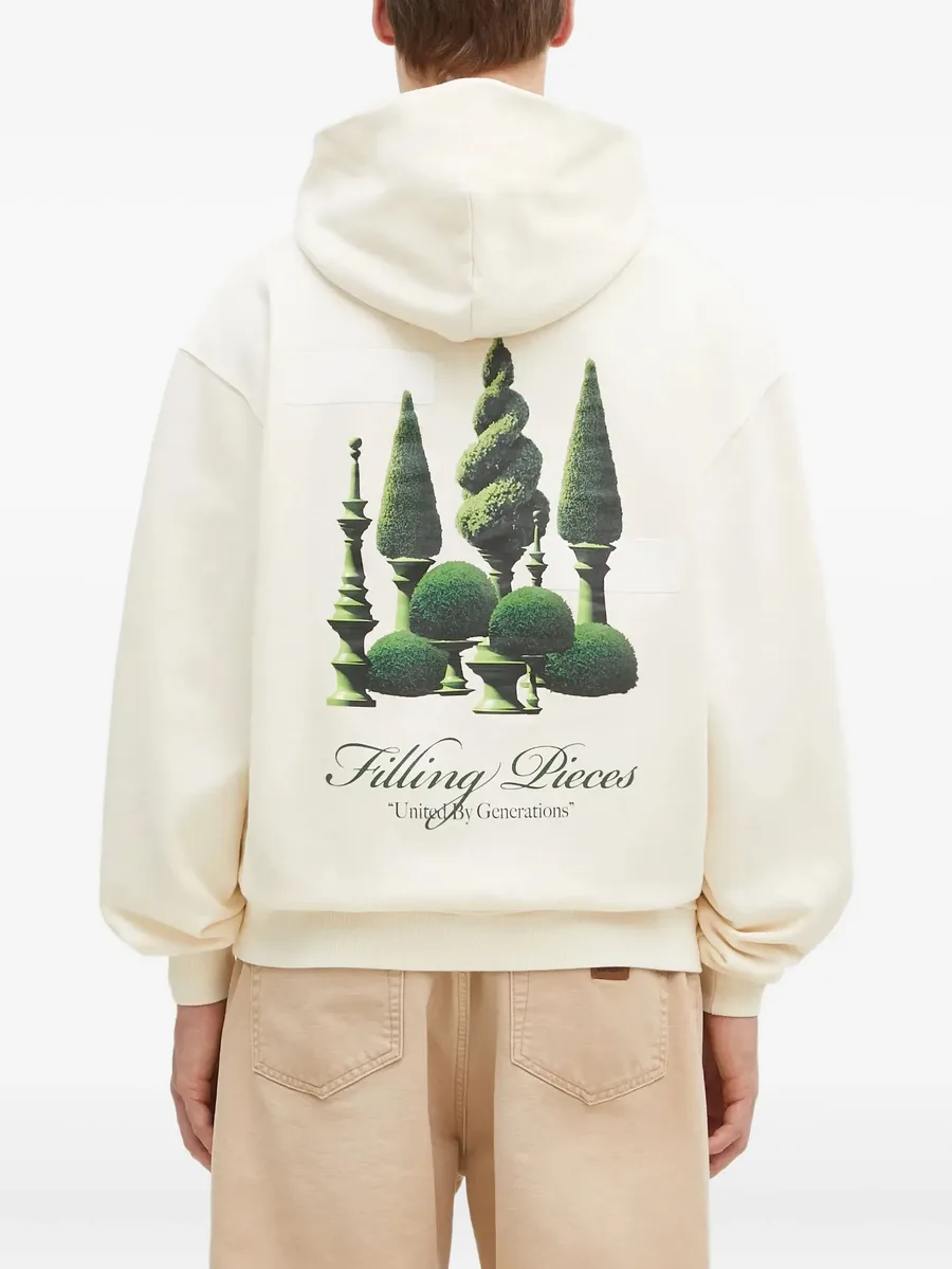 garden-print hoodie 8