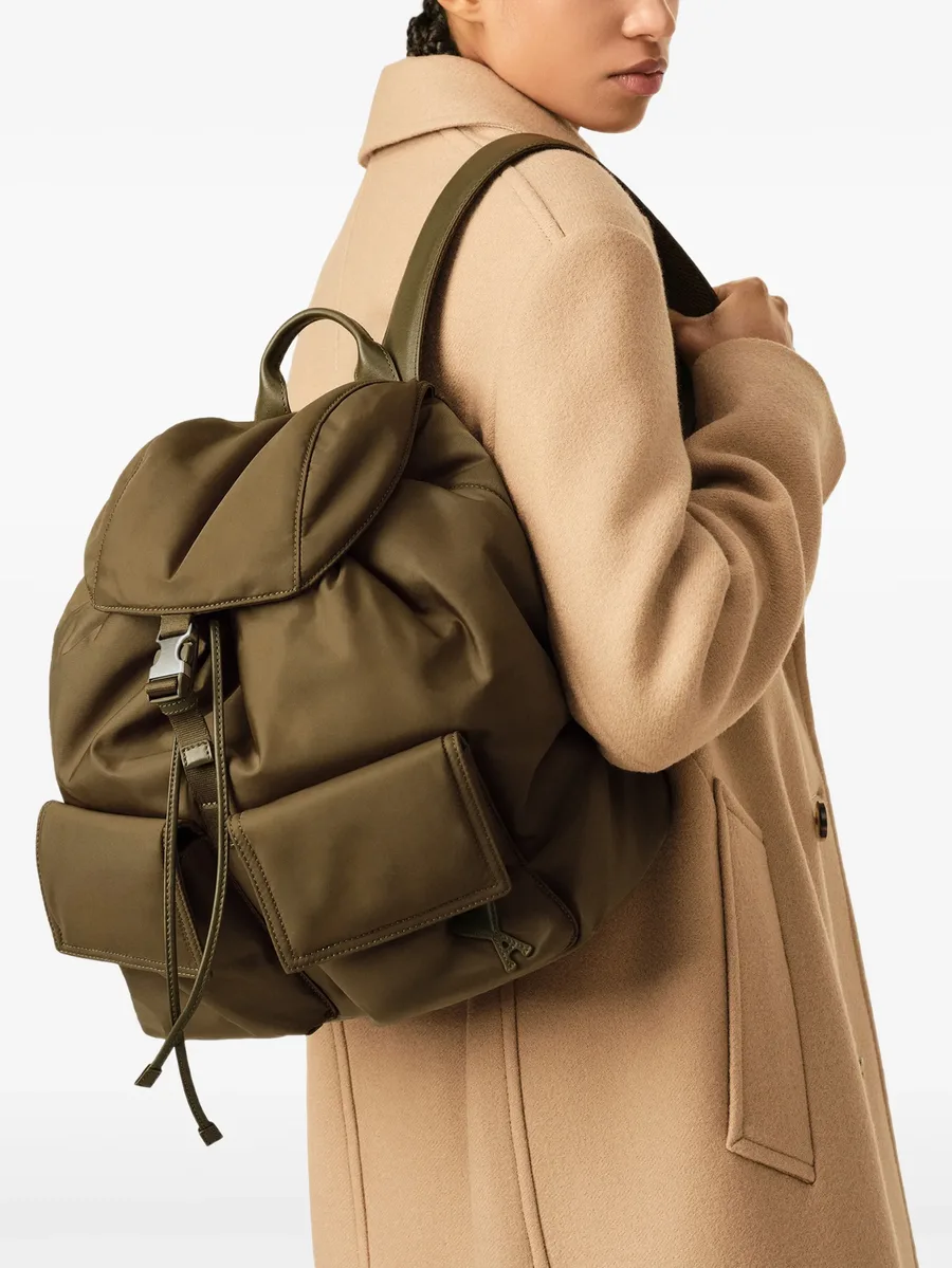 nylon Marcel flap backpack 5