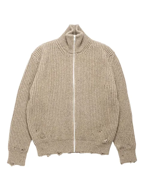 elbow-patch cardigan