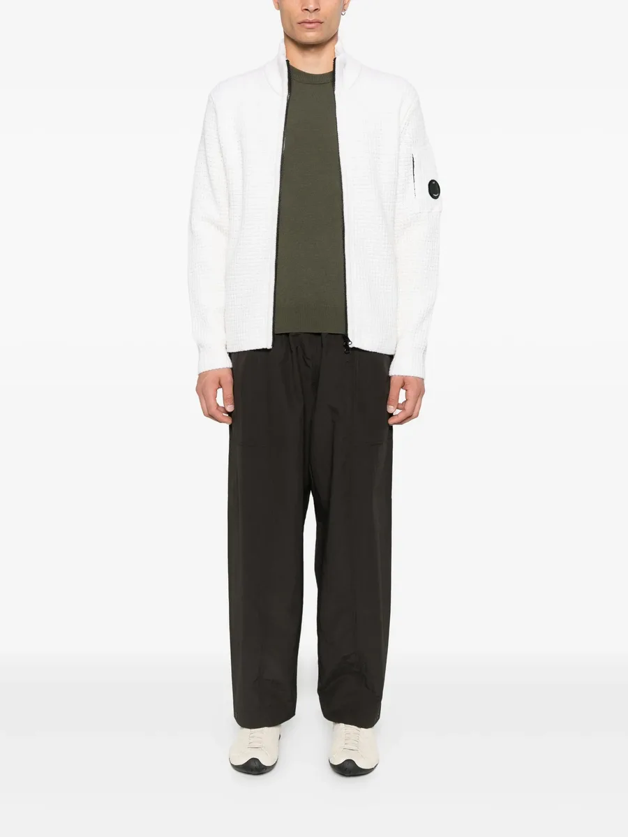 zip-front waffle-knit cardigan 3
