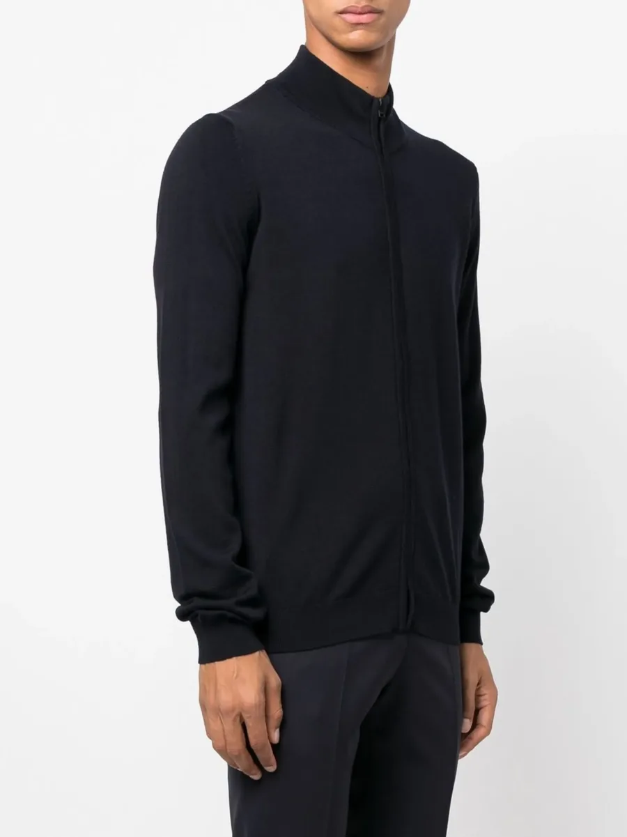 ribbed-knit zip-up sweater 6