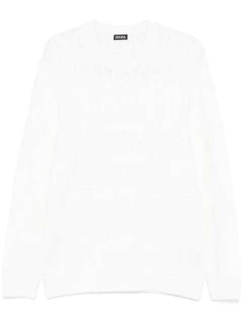 cable-knit sweater