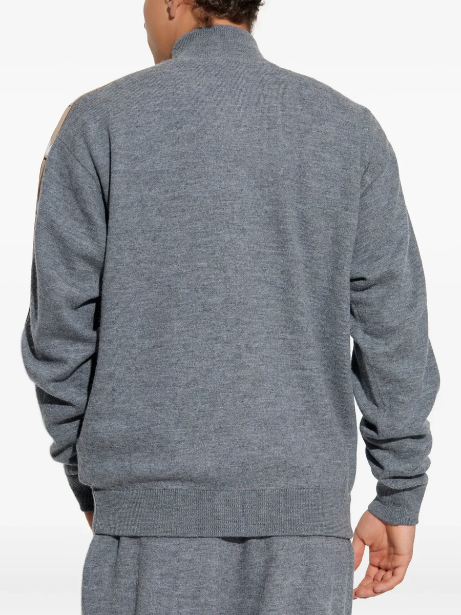 logo-print cardigan 8