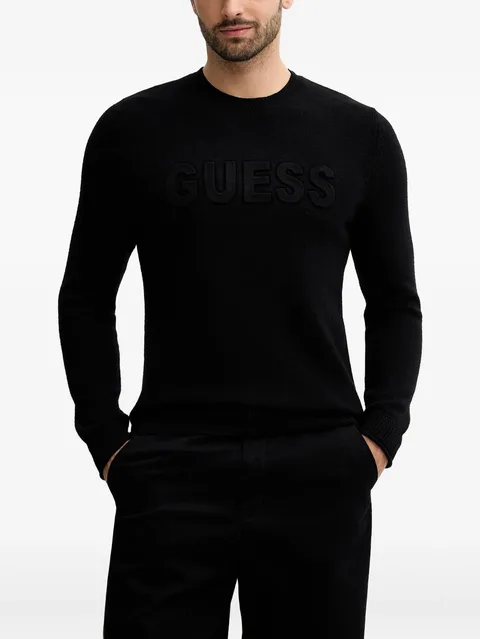 embossed-logo sweater