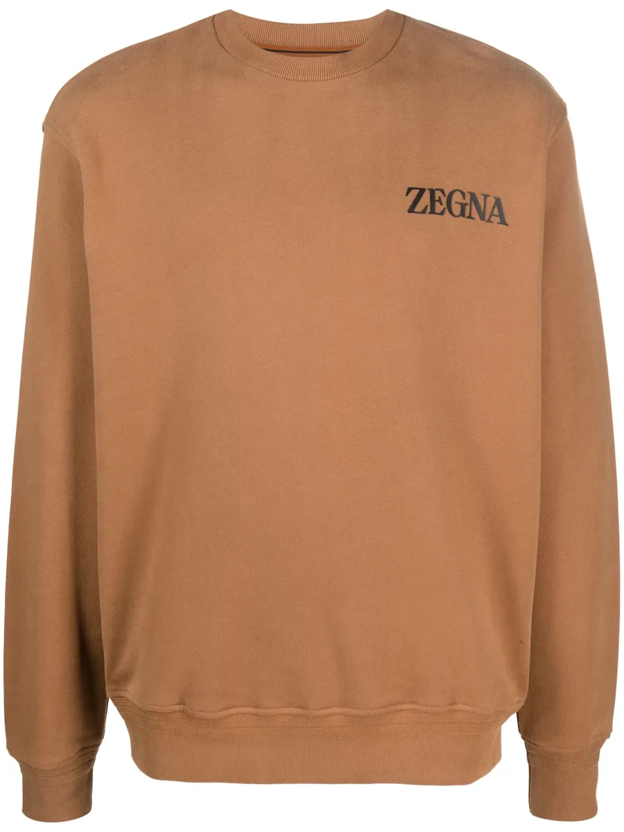 logo-embossed cotton sweatshirt 2