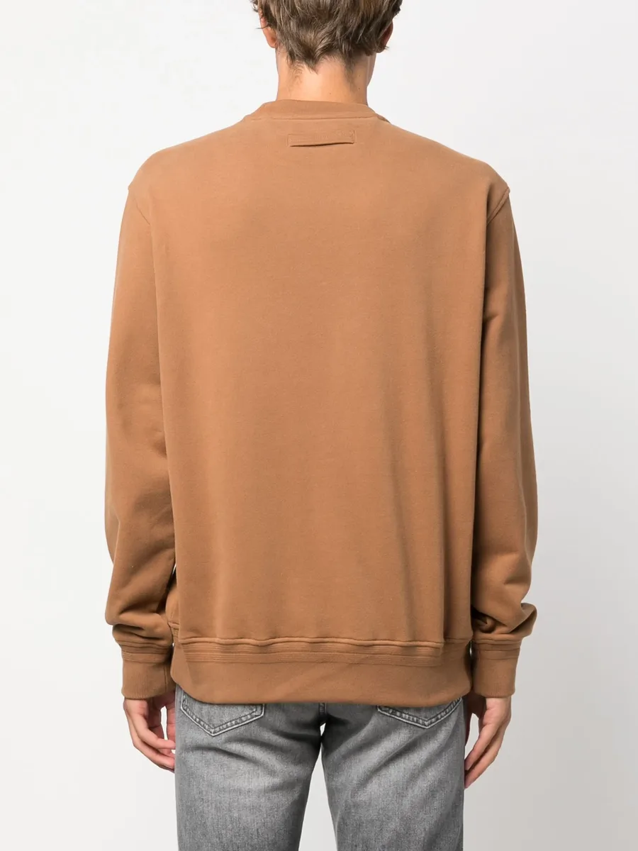 logo-embossed cotton sweatshirt 8