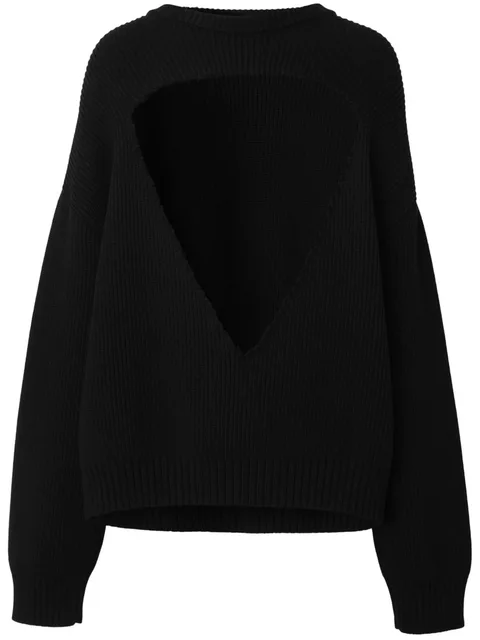cut-out wool jumper