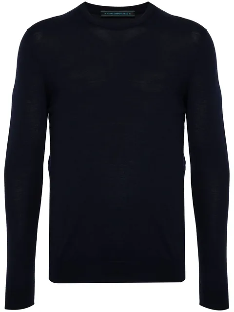 crew-neck long-sleeve sweater