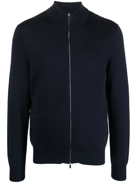 long-sleeve zip-up sweatshirt