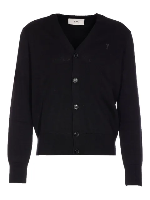 buttoned V-neck cardigan