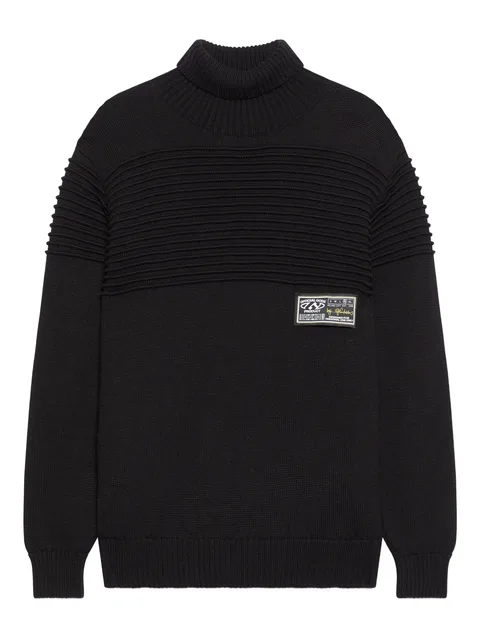 ribbed roll-neck sweater