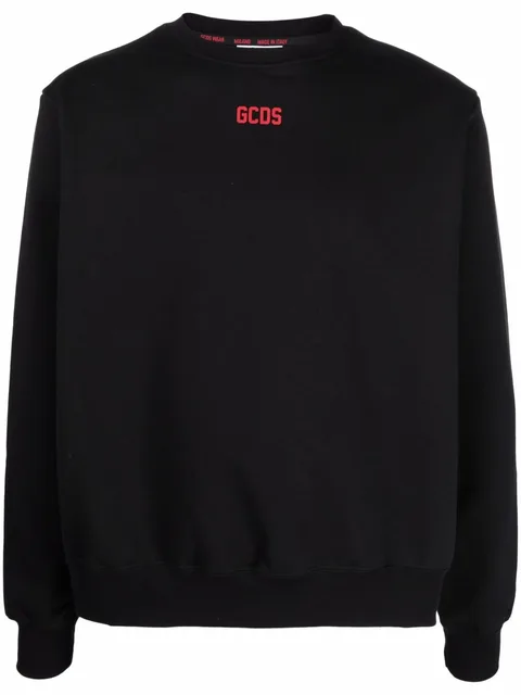 logo-print crew neck sweatshirt