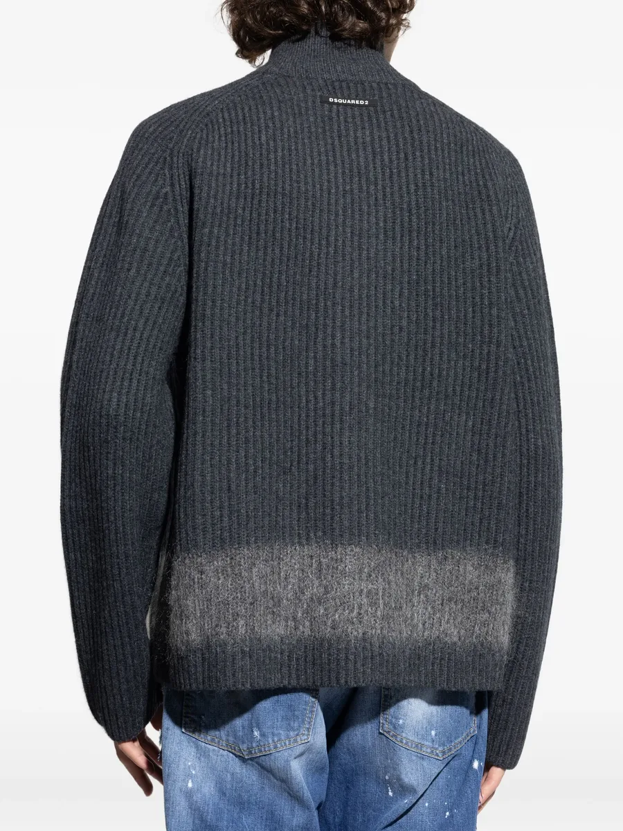 ribbed zip-up cardigan 8