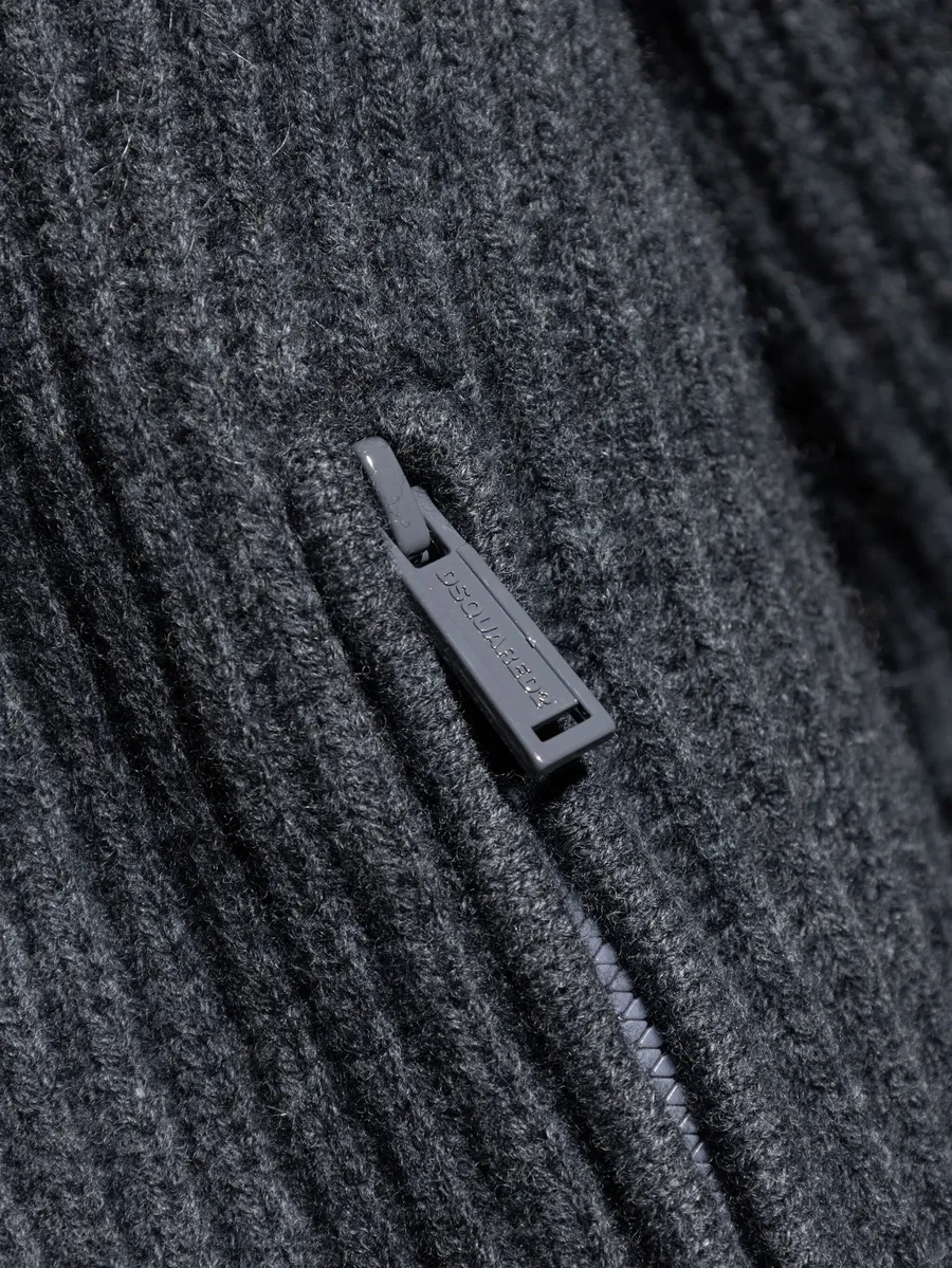 ribbed zip-up cardigan 9