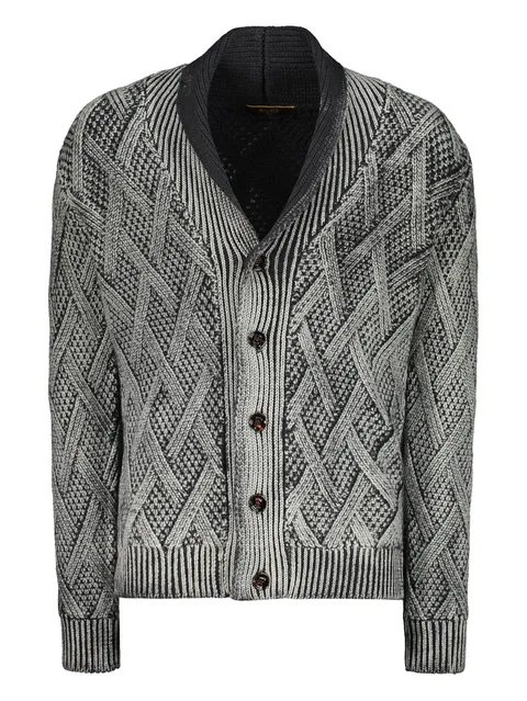 Lelio-LTC diamond-knit cardigan