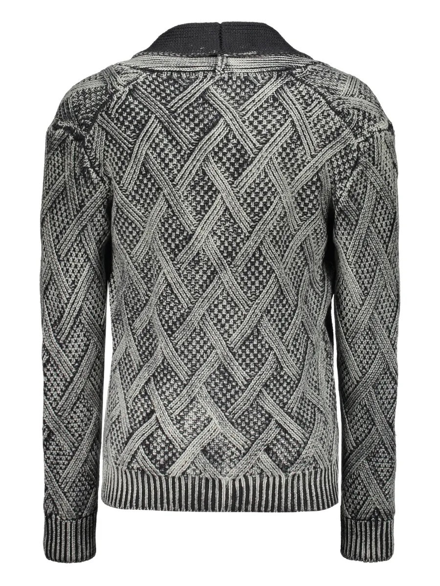 Lelio-LTC diamond-knit cardigan 4