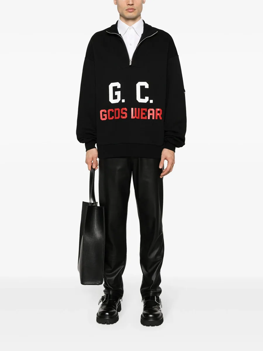 logo-print half-zipped sweatshirt 3