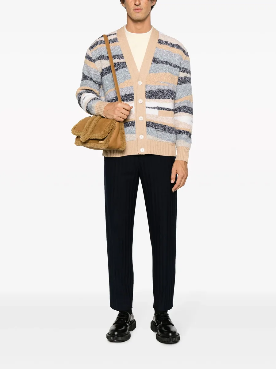zigzag-jacquard wool cardigan 4