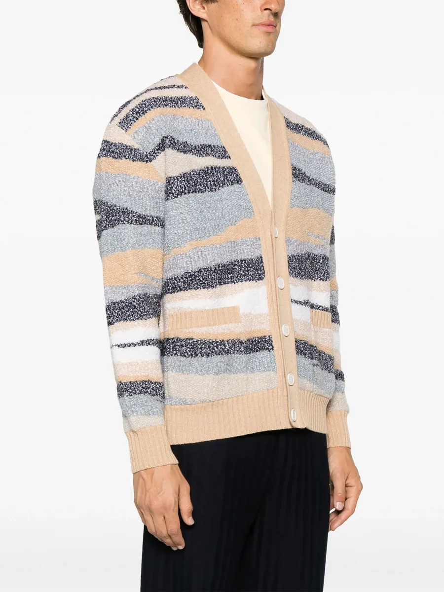 zigzag-jacquard wool cardigan 6