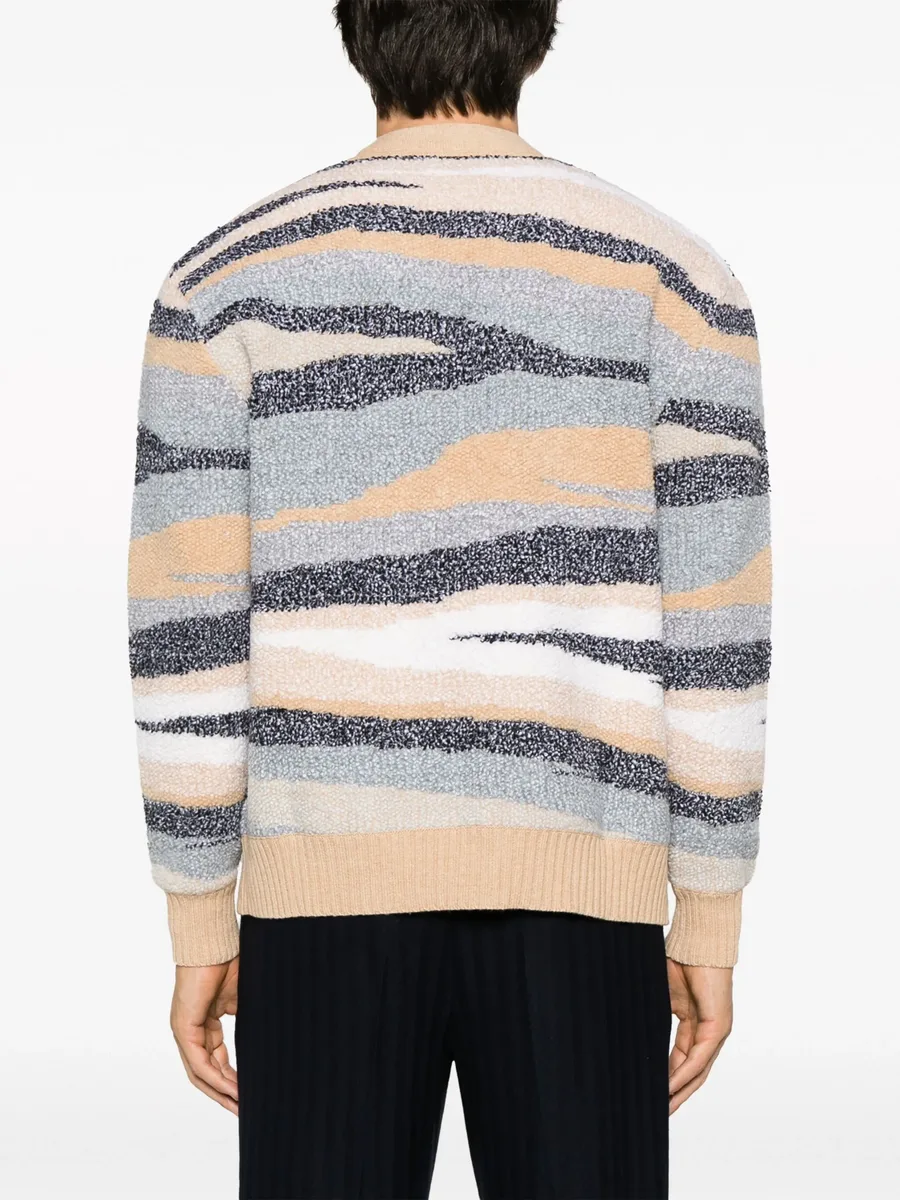 zigzag-jacquard wool cardigan 7