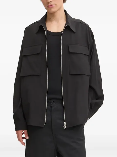zip-fastening shirt jacket