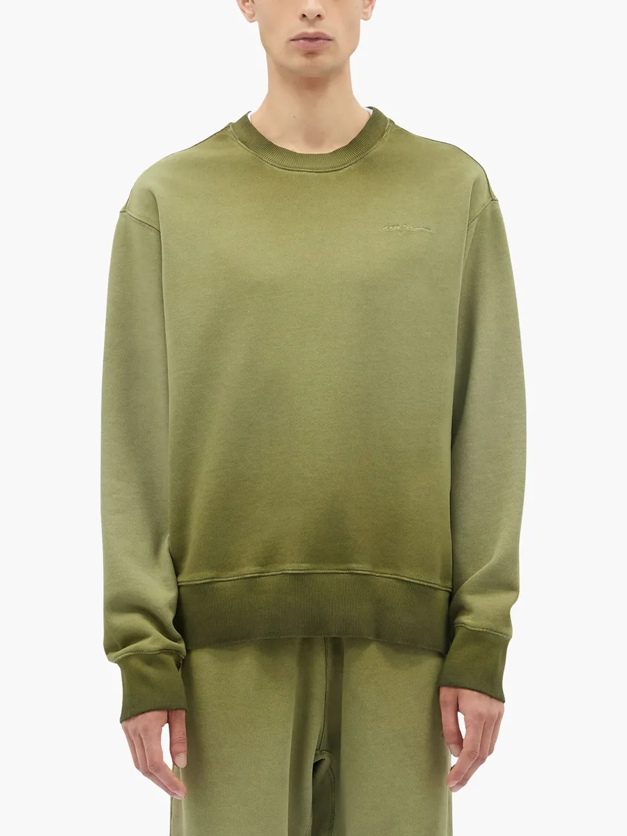 embroidered-logo cotton sweatshirt 6