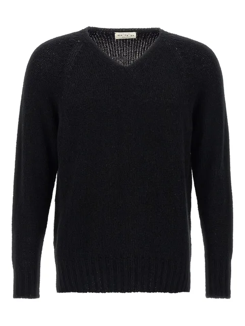 V-neck bouclé sweater