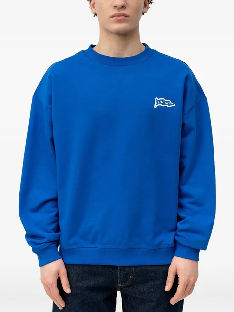 logo-patch crew-neck sweatshirt